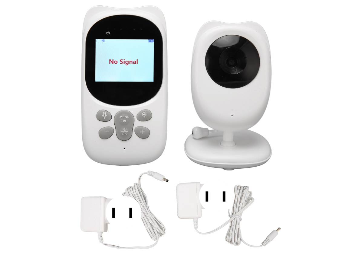 Mali monitor de Bebê com Vídeo 2.4 Polegadas Intercomunicador Bidirecional Visão Noturna Automática Câmera Portátil Us Plug Branco