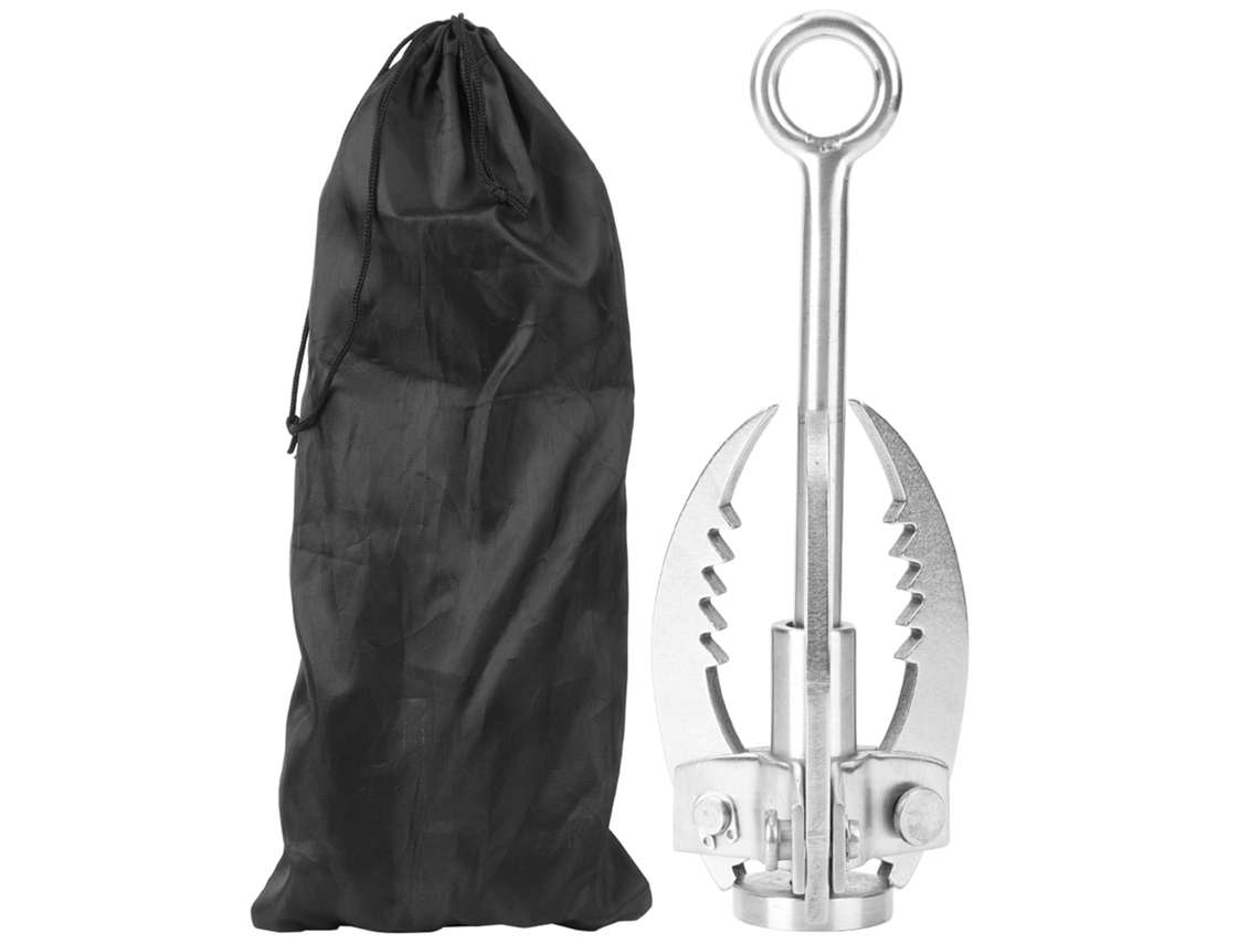 Gancho De Aranha Plegável 3 Garras Aço Inoxidável Para Escalada De Rocha Sobrevivência Outdoor