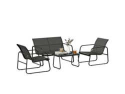 Conjunto Jardín 4 Piezas, Sofás, Mesas Centro, 112x73x74cm