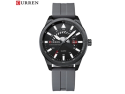 Reloj Deportivo De Cinta Para Hombre (gris), Reloj De Pulsera De Cuarzo Creativo Con Diseño Calado, Reloj Casual Con Calendario.