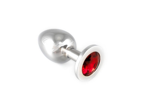 VPMKP-Plug Anal Acero Inoxidable Rojo BONDAGE PLAY