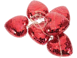 Bola De Discoteca Con Forma Corazón, Decoración Colgante, Espejo, Cuerda, Bolas Estilo Retro, Luz