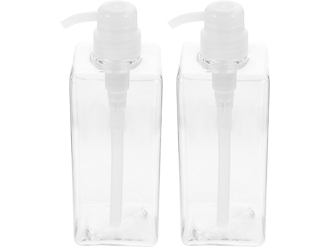 Nuobesty Juego De 2 Botellas Vacías Recargables Con Dosificador Para Champú, Jabón Y Gel.