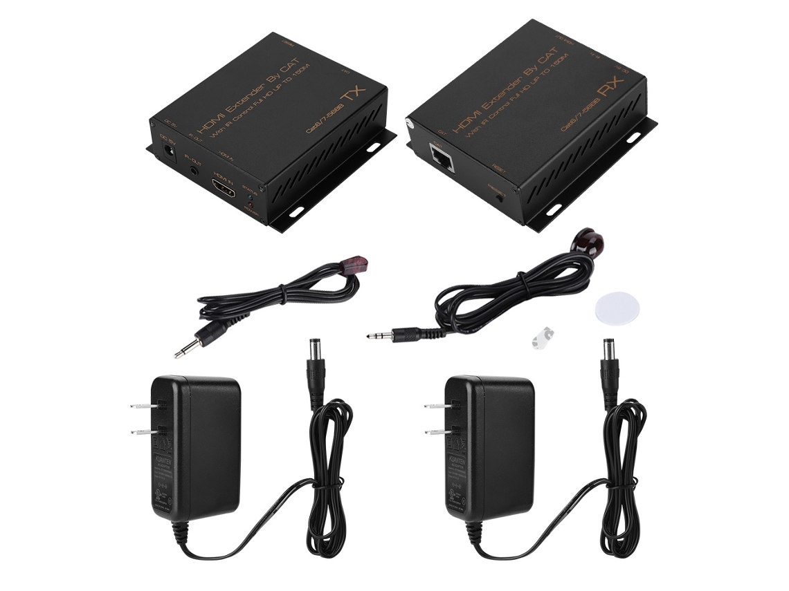 Amplificador de señal HDMI extensor 150m Transmisor IR