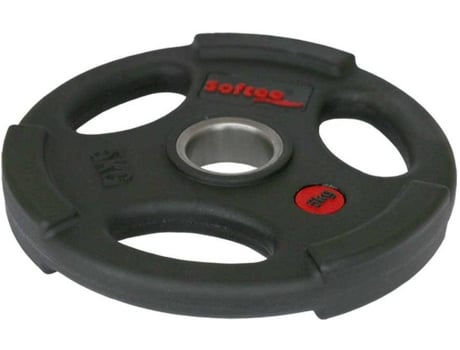 Disco de Musculación OlimpicoSOFTEE Urethane (Plateado - 20 kg - Diámetro: 5cm)