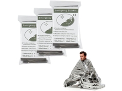 Mantas Térmicas De Emergencia Con Superficie Reflectante Para Supervivencia (plateadas, Paquete De 3)