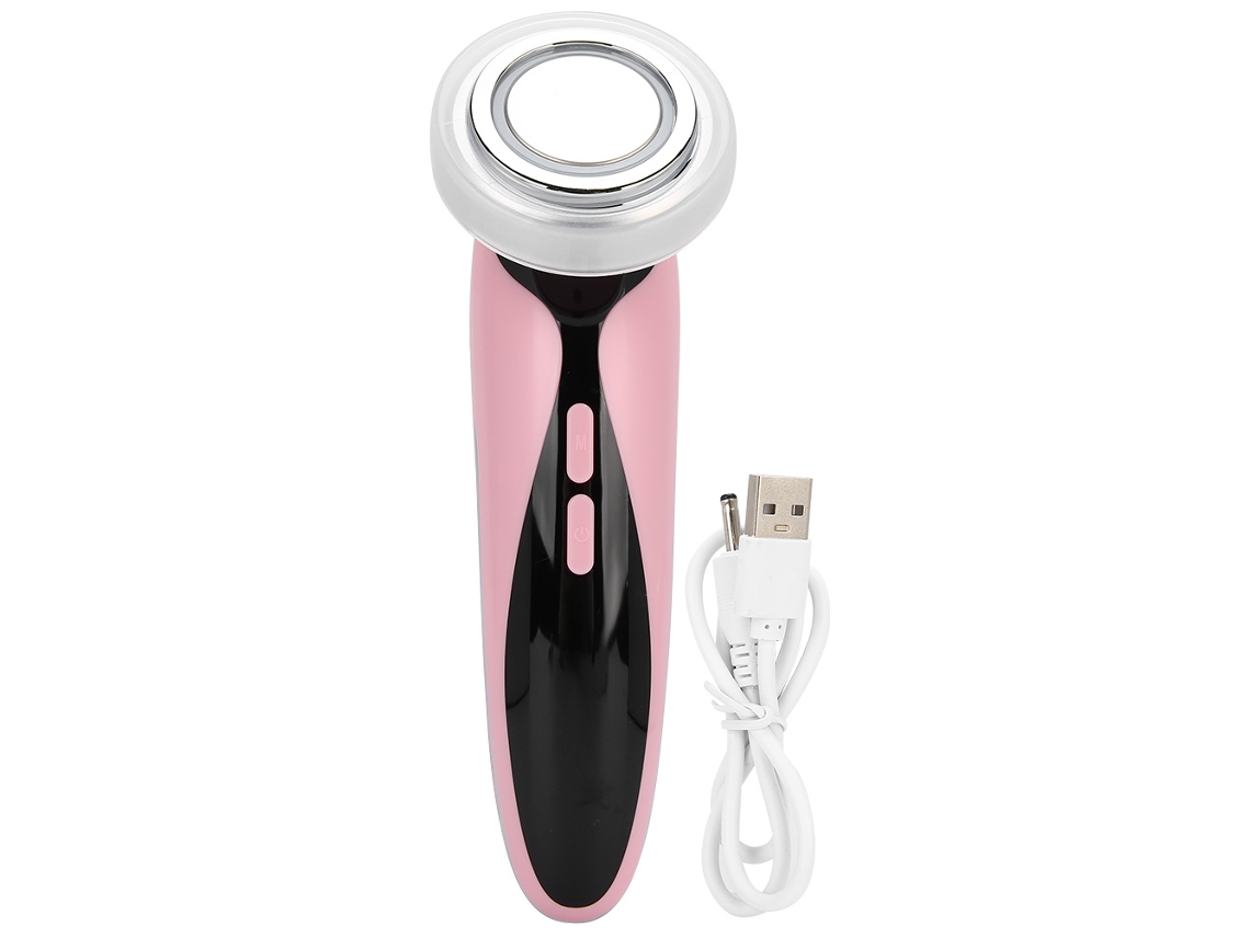 Máquina de rejuvenecimiento facial EMS con exportación magnetotérmica, limpieza profunda, luz roja y azul y carga USB.