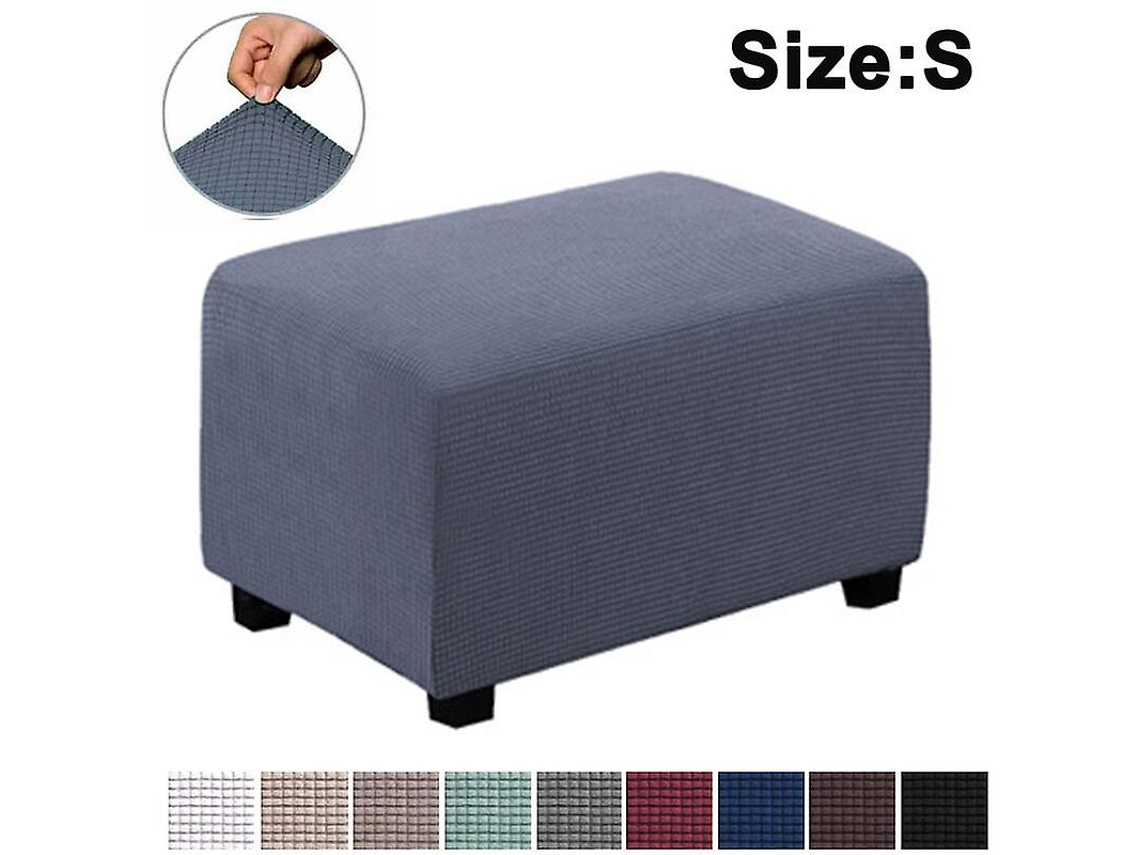 Rebe-protector De Pouf Elástico Impermeable Para Sala De Estar, Color Gris Oscuro, Tela De Poliéster Con Cinturón Elástico