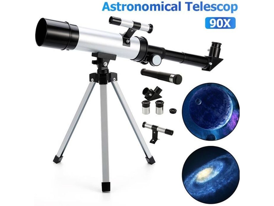 Telescópio Astronômico Portátil GERTIZ Refrator Zoom Hd Monocular Telescópio Espacial + Tripé Portátil Observação de Estrelas