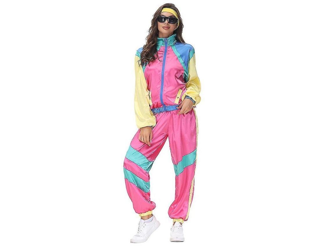 2026-traje Retro Hip Hop 80s 90s Para Hombre Mujer Disfraz Fiesta Pantalón Chaqueta Pañuelo Kjp