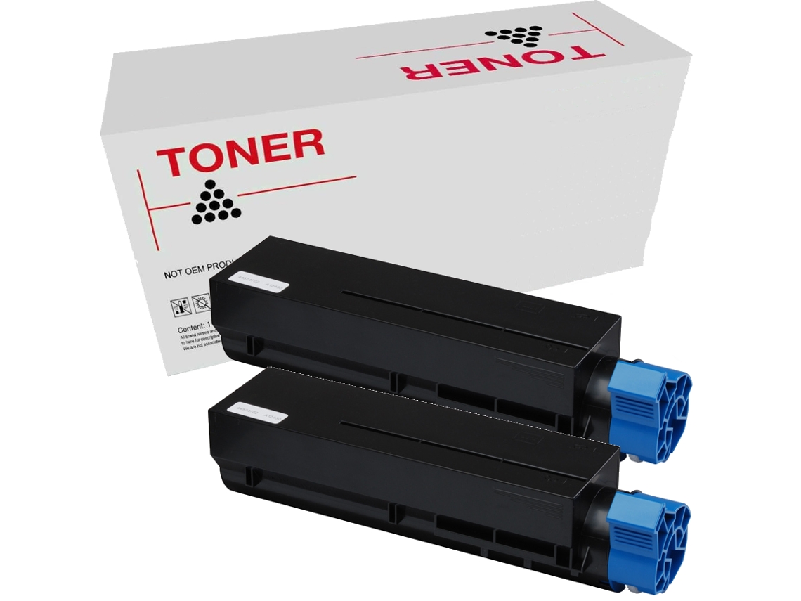 Pack 2 Tóners Compatibles B412/B432/B512/Mb472/Mb492/Mb562 45807106 Oki 7.000 páginas Alta Calidad
