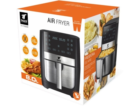 Freidora de aire FR8080 1700W 12 programas y 8 litros de capacidad. Temperatura ajustable de 60 a 200ºC SUINGA