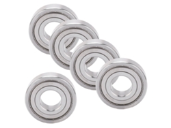 Ruedas giratorias de PU transparente amarillas con rodamiento 608zz para equipaje y patines