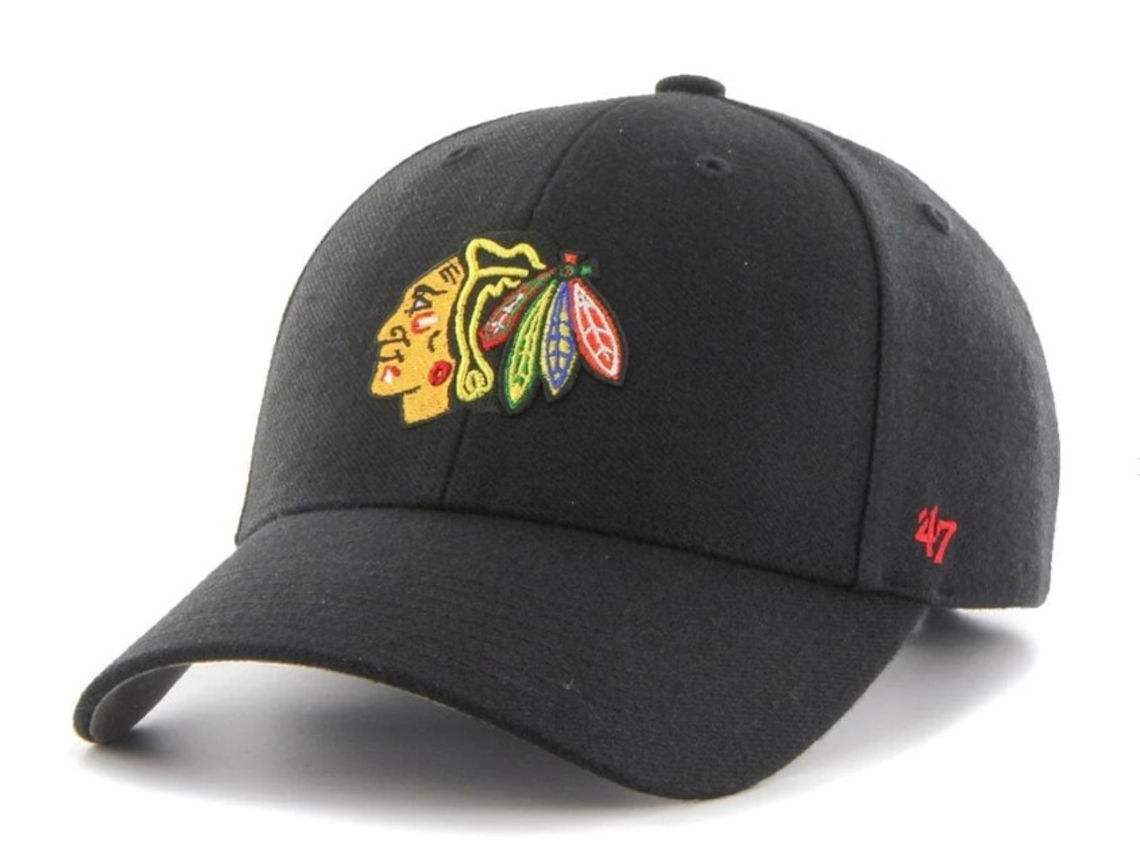 '47 Mvp Osfa Gorra (talla Única, Gris, Chicago Blackhawks)
