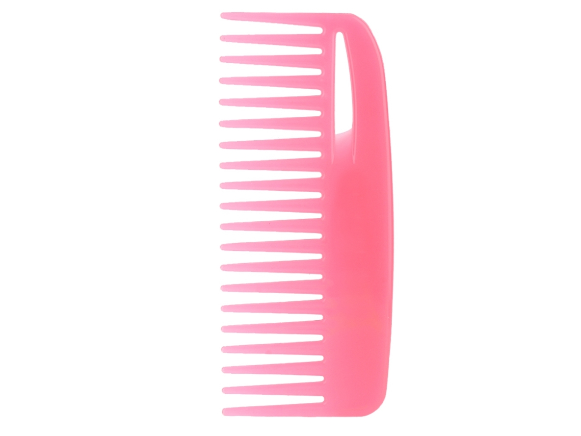 Peine De Peinado Con Dientes Anchos Antiestático De Color Rosa Herramienta De Estilismo Capilar Grande