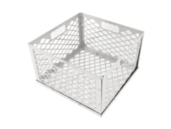 Cesta de carbón desmontable, diseño portátil, resistente y duradera, de acero inoxidable, para barbacoa.
