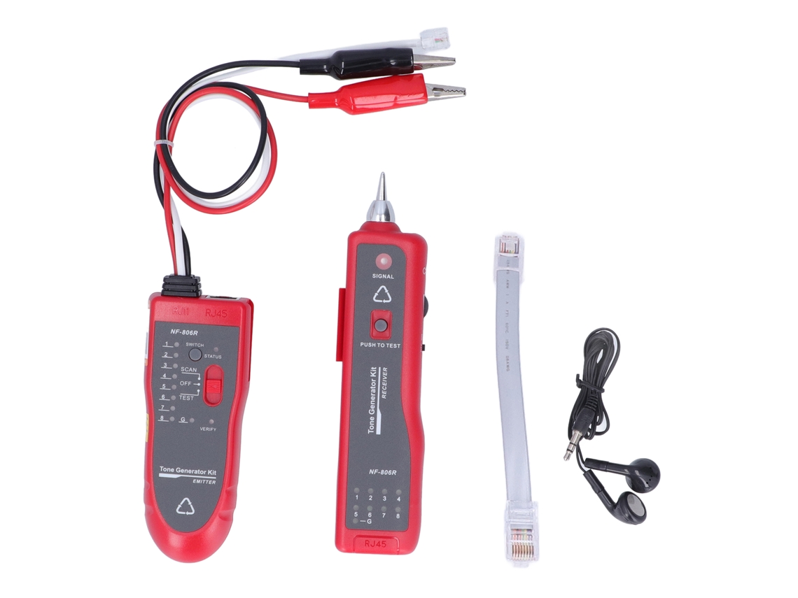 Localizador De Línea Nf-806r, Comprobador De Cables De Red Poe Portátil Y Resistente Al Fuego Para Telecomunicaciones En Exteriores.