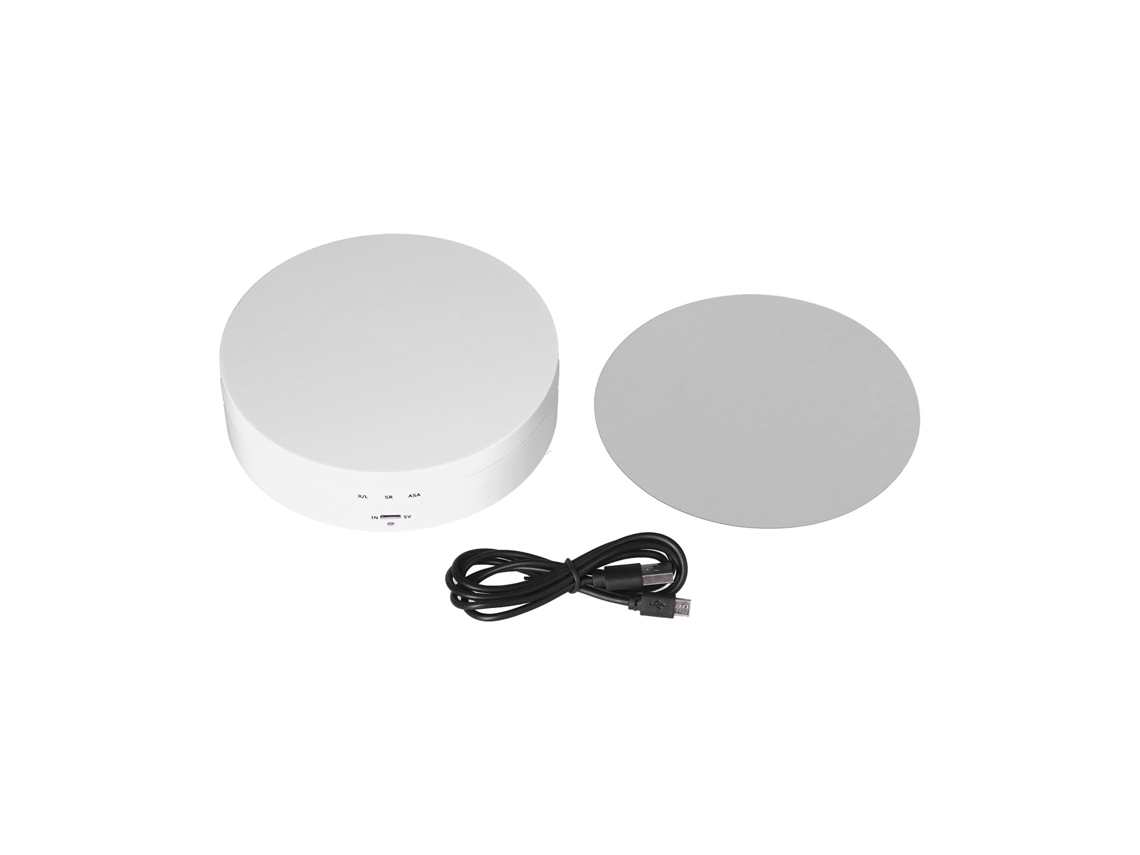 Soporte Giratorio Motorizado De 138 Mm Con Plataforma Giratoria Eléctrica, 3 Velocidades Ajustables Y Alimentación Usb Para Joyería.