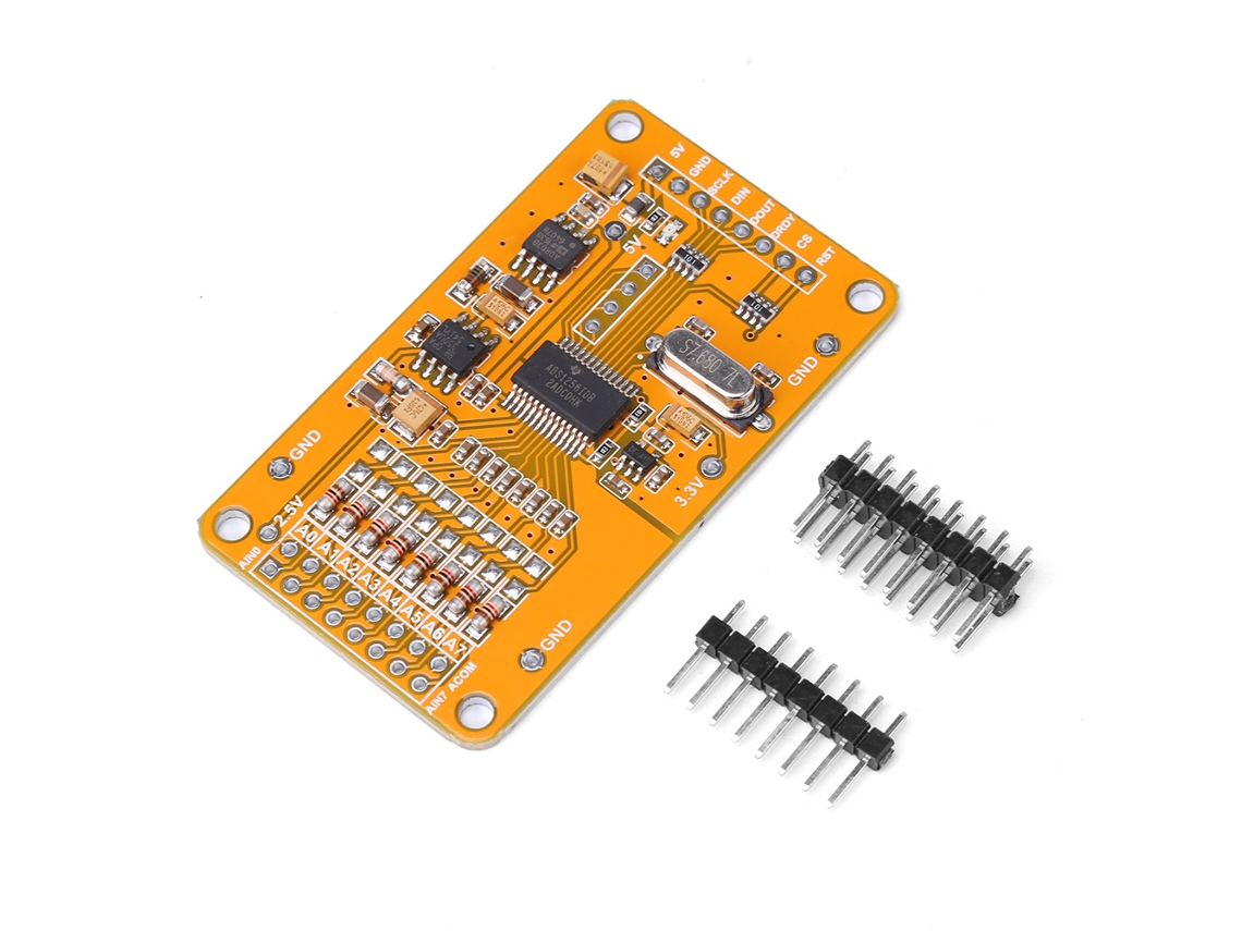 Módulo Adc Ads1256 De 24 Bits Y 8 Canales: Convertidor Analógico-digital De Alta Precisión.