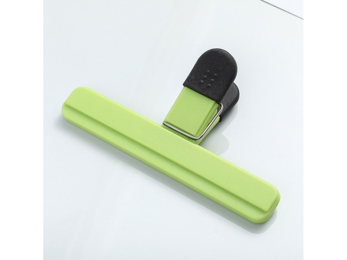 Abrazadera de sellado para bolsas de plástico de 2/4 piezas, abrazaderas grandes para bolsas de patatas fritas, verde, L, verde