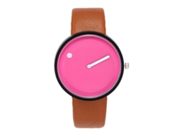 Reloj De Pulsera Analógico De Cuarzo Unisex De Estilo Moderno Con Esfera Redonda (marrón)