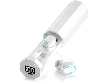 Auriculares Bluetooth True Wireless CHRONUS C12018263 (In Ear - Micrófono - Noise Cancelling - Blanco)
