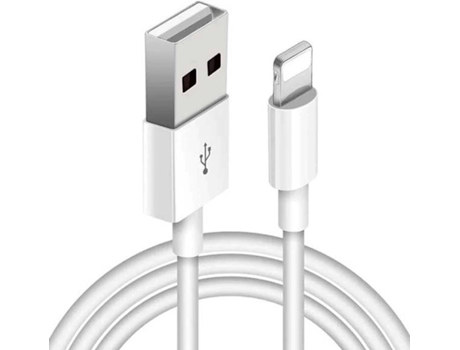 Cable de Carga G4M Apple iPhone 7 Plus / 8 Plus (USB - Lightning - 100 cm - Blanco)