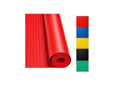 Jardin202 - Suelo De Caucho Círculos 3mm | Pavimento De Círculos | Alta Resistencia Industrial | Talleres Y Garajes | Colorfull Rojo Rollo: 1x5 Metros | Rollo: 1x5 Metros (rojo)