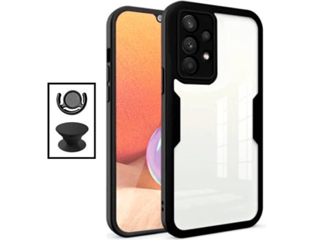 Kit Carcasa Anti-Crash 360 Protection + 1 GripHolder + 1 Soporte para Samsung Galaxy A53 5G PHONECARE Negro