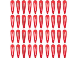 40 Pinzas Para El Cabello De Metal Rojo De 5 Cm Para Niños.