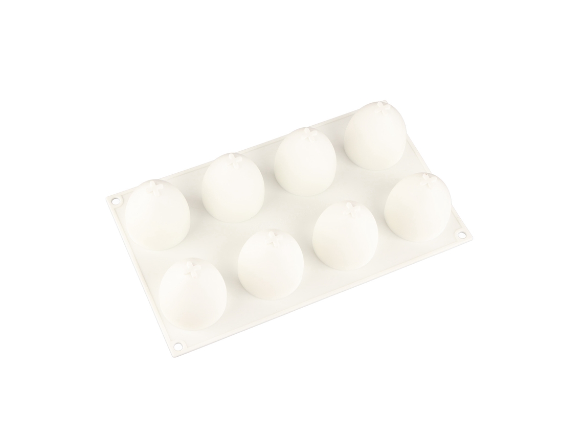 Molde de silicona para pasteles con forma de huevo y 8 cavidades | Sin marca
