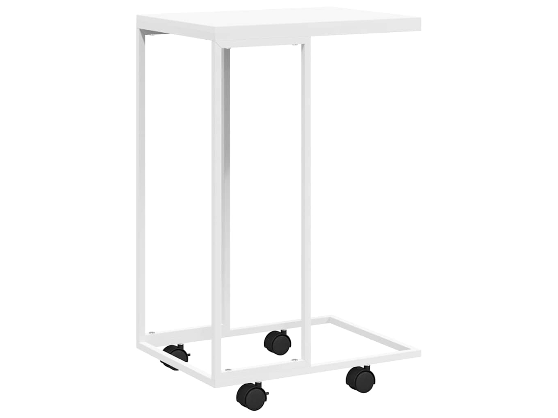 Mesa auxiliar blanca con ruedas MAISON EXCLUSIVE 40x30x63,5 cm