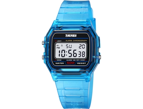 VEANXIN Reloj digital Reloj electrónico LED resistente al agua con correa de acero inoxidable cuadrada-rosa
