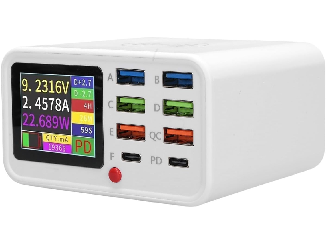 Estación De Carga Inalámbrica Usb De 65 W Y 8 Puertos, Concentrador De Carga Rápida Para Múltiples Dispositivos, Estación De Carga