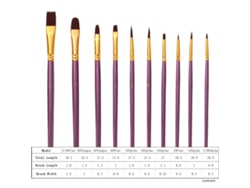 Set De 50 Pincéis De Cabelo De Nylon Para Acuarela Óleo Arte Suministros