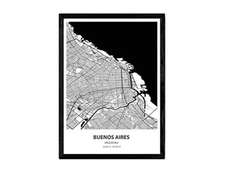Poster NACNIC Mapa de Buenos Aires Argentina (A3)
