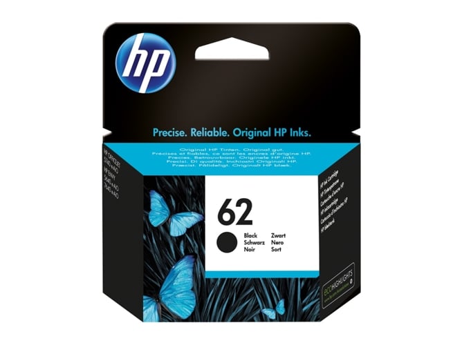 Cartucho de tinta Original HP 62 Negro para HP OfficeJet 5740 HP ENVY 5540, 5640, 7640