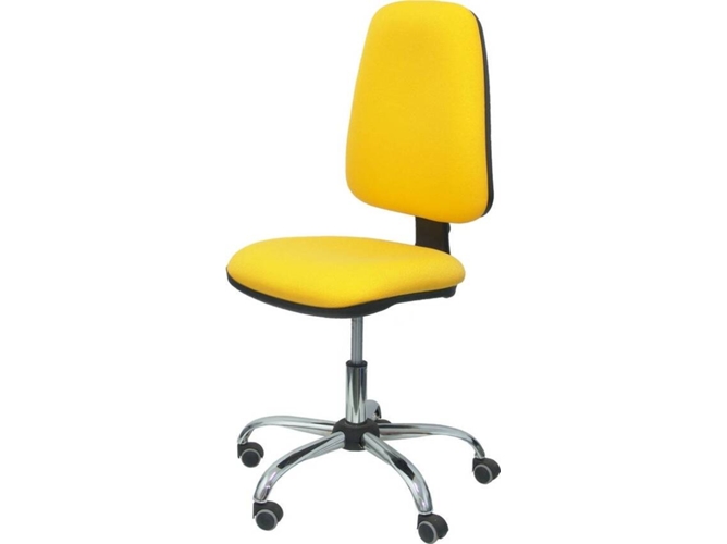 Silla de Escritorio Operativa PYC socovos Amarillo con ruedas antiarañazos (Sin Brazos - Tejido)