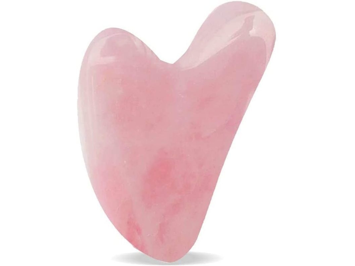 Herramienta Gua Sha De Jade Rosa Para Masaje Facial, Perfección Y Reducción De Arrugas.