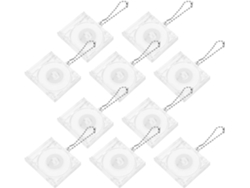 10 Llaveros Miniatura Acrílico Transparente Chips Nfc Práctico Estuche Cd Álbumes Diy Estilo Cotidiano Soporte