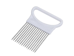 Cortador de frutas y verduras moderno Everley891 para cocina, cortes seguros y uniformes (blanco)