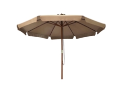 Maison Exclusive - Sombrilla de exterior con poste de madera 330 cm Gris-marrón