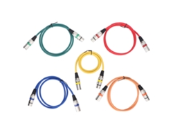 Cabo De Microfone Xlr Macho Para Fêmea 3 Pinos Equilibrado Blindado 1m/3.3ft Para Mixer Gravação 5 Cores