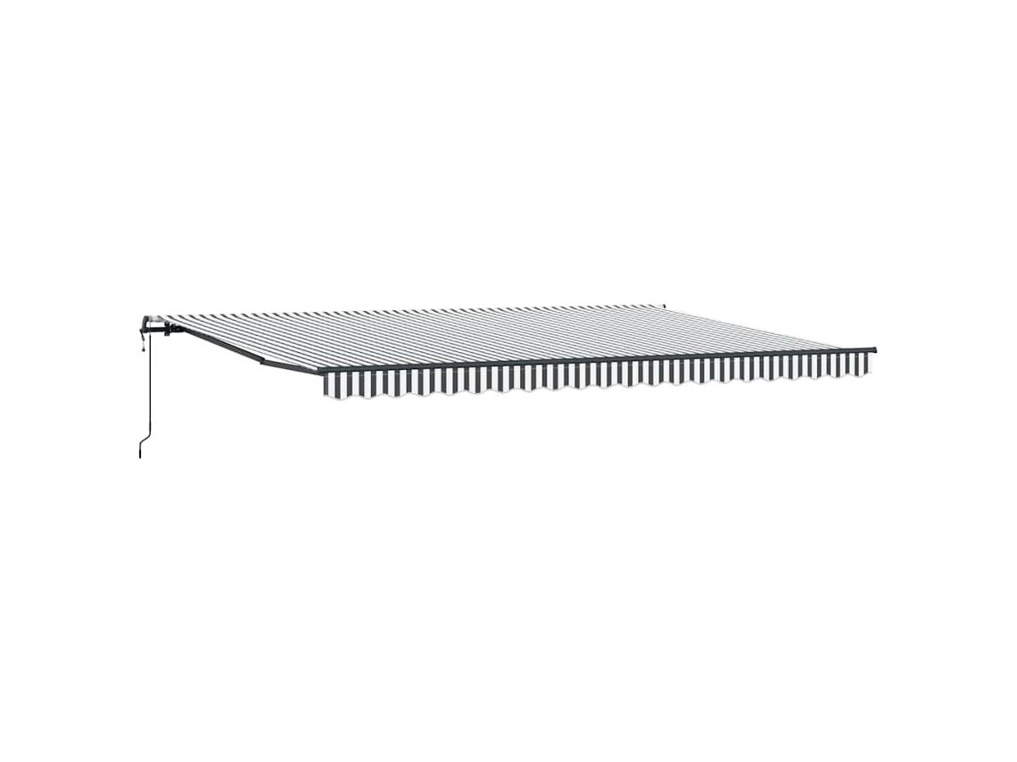 Maison Exclusive - Toldo Retráctil Automático Gris Antracita Y Blanco 500x300 Cm