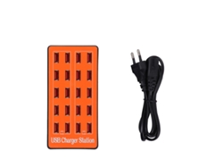 Estación De Carga Usb De 20 Puertos, Cargador Rápido Inteligente Para Múltiples Dispositivos Con Enchufe Europeo.