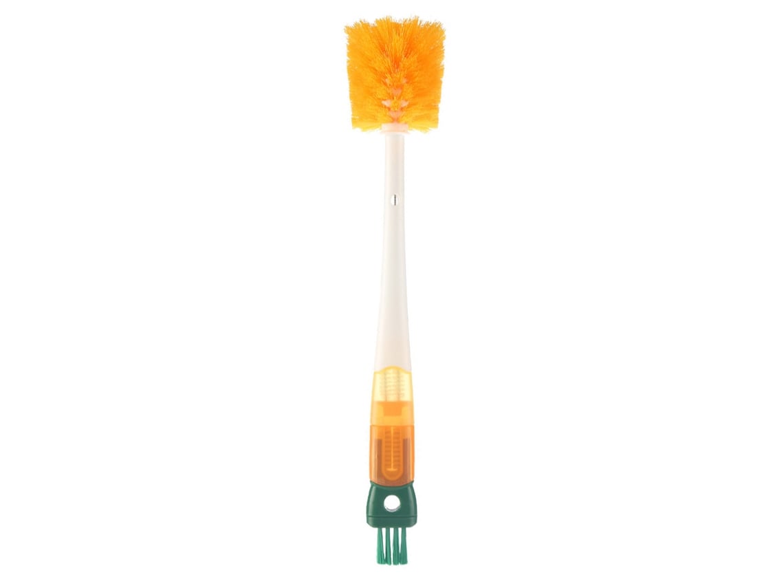 Cepillo multifuncional para vasos Jinwei con cerdas suaves y resistentes y mango largo antideslizante para limpiar tapas y pajitas.