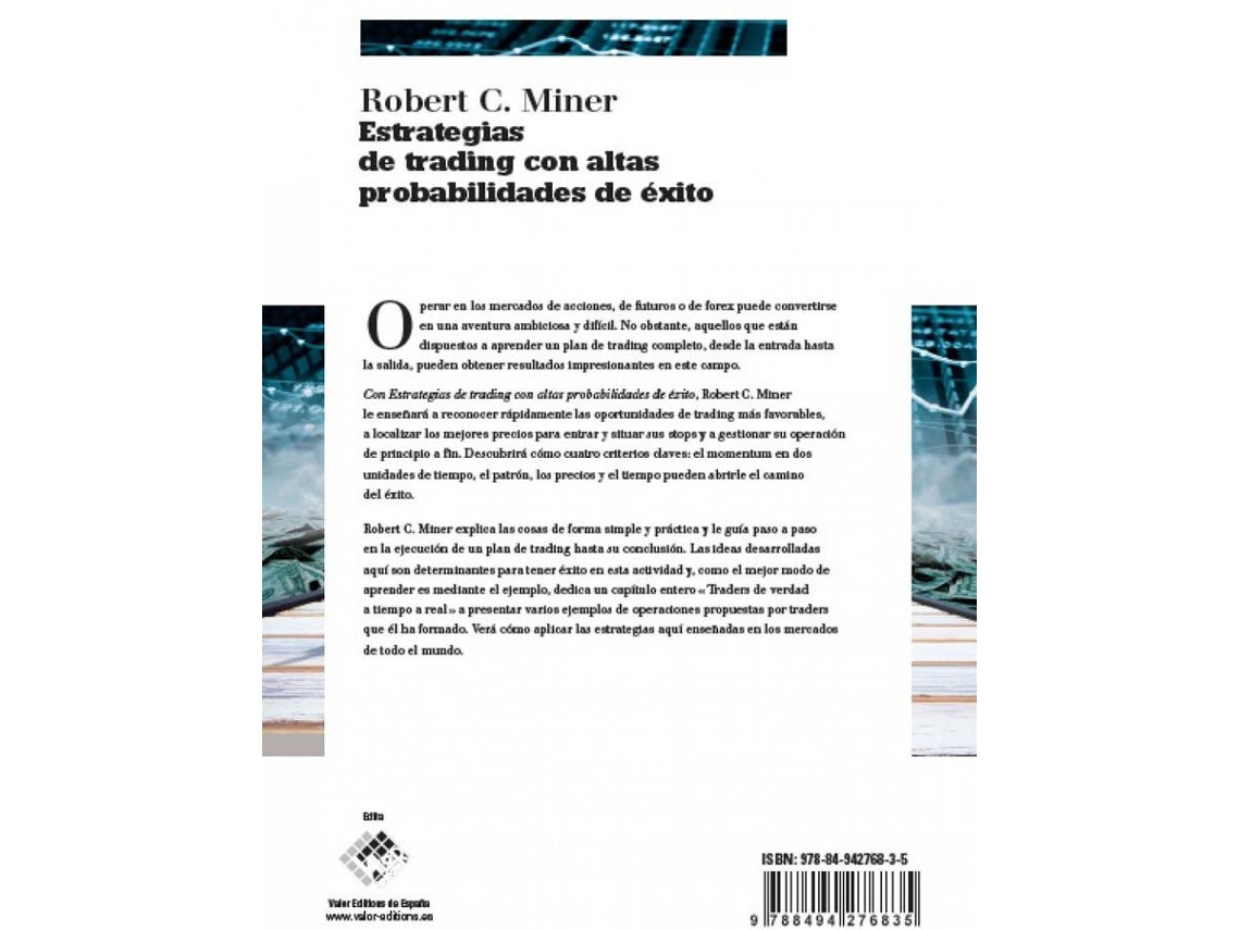 Libro Estrategias De Trading Con Altas Probabilidades De Èxito de Robert C Miner (Español)