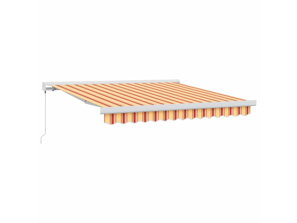 Maison Exclusive - Toldo Retráctil Amarillo Y Naranja 300 X 250 Cm Tela Y Metal