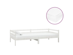 Maison Exclusive - Sofá Cama Con Colchón Madera De Pino Maciza Blanco 90x200 Cm