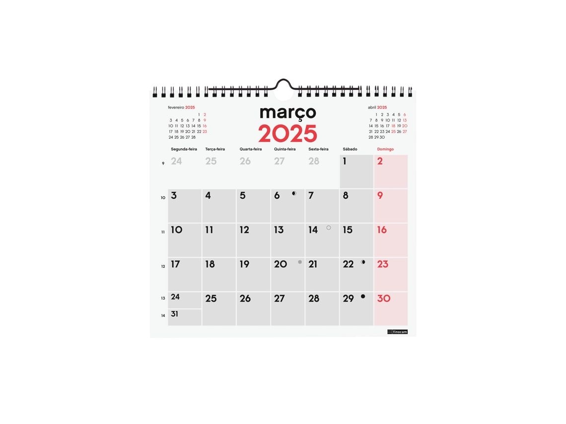 Calendario de pared 2025 FINOCAM 26 5X24 5Cm 780510025